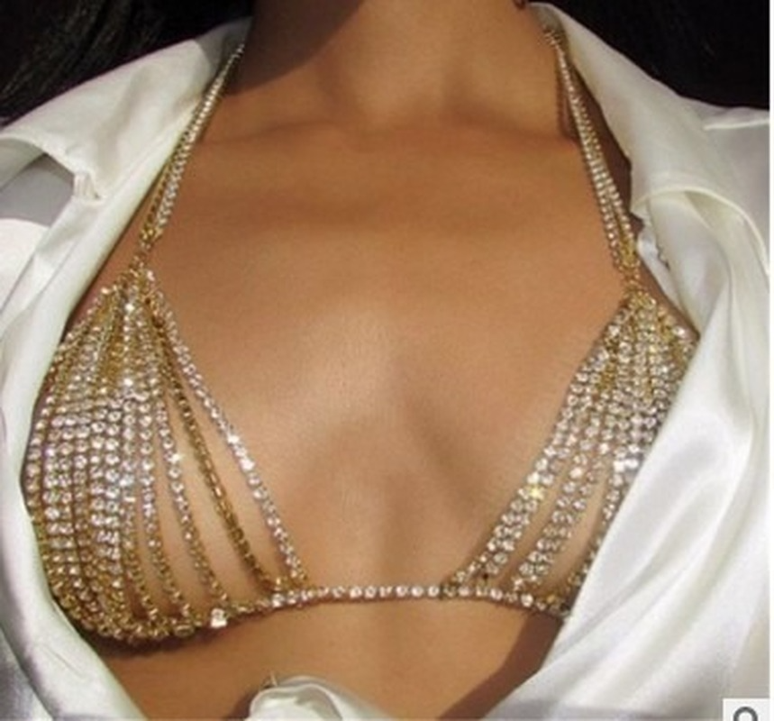 Thong Bikini Women - Arnês de luxo para biquíni cristal,