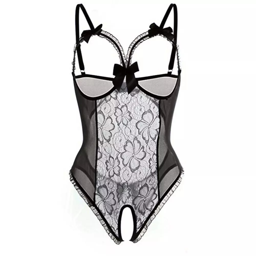 Babydoll Chemise Night - Lingerie Sexy Feminina com Sutiã Aberto,