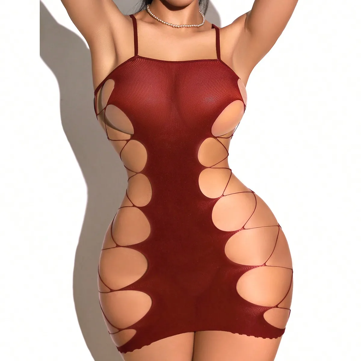 Bodystocking Fishnet - Nova moda feminina meias de corpo