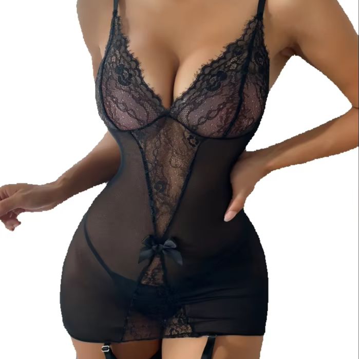 Garter Belt Set - Conjunto de Lingerie de Renda com