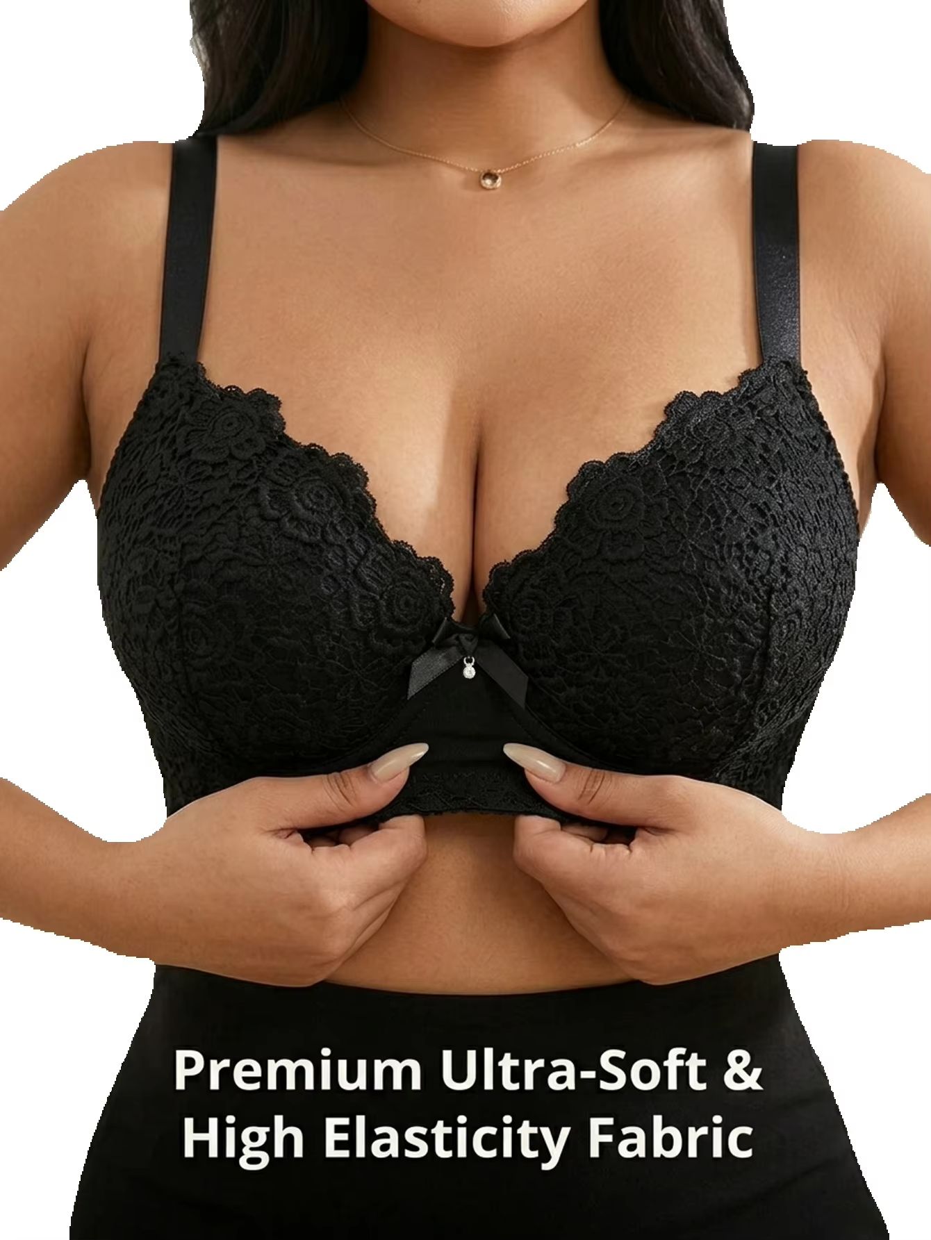 Push Up Bra Padded - Sutiã Plus Size Floral com Bojo