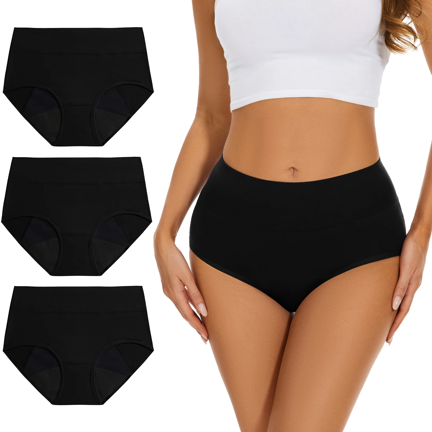 Period Panty Absorbent - 3 pçs/lote calcinha menstrual para menstruação