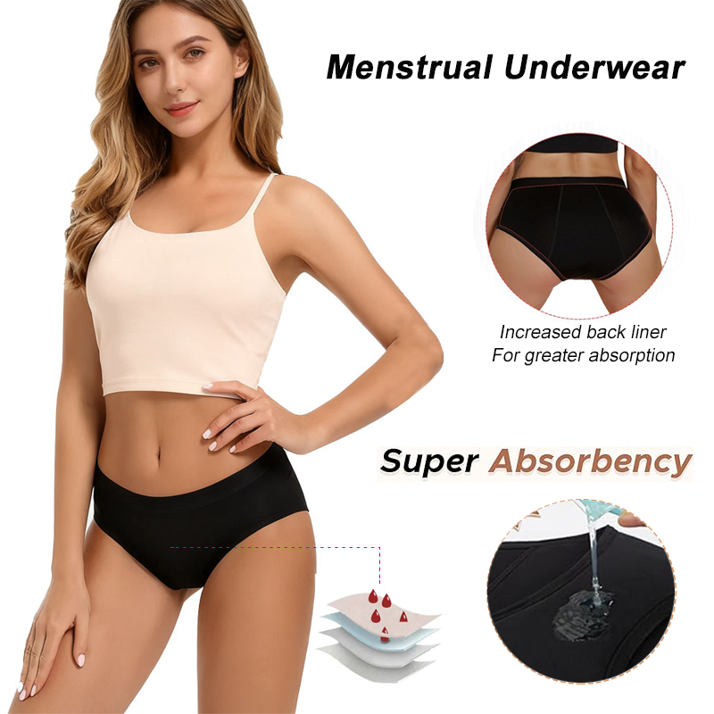Period Panty Absorbent - Calcinhas menstruais para fluxo intenso, 4