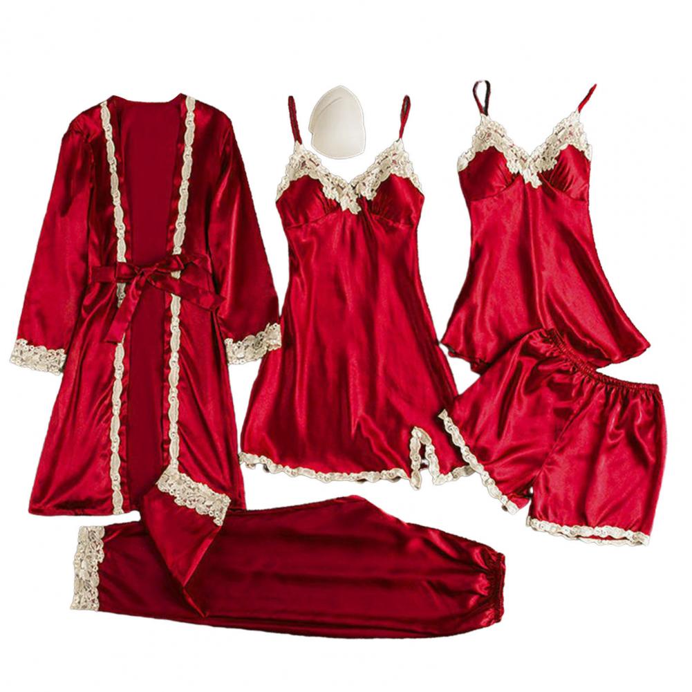 Robe Silk Women - Conjunto de pijama de seda para