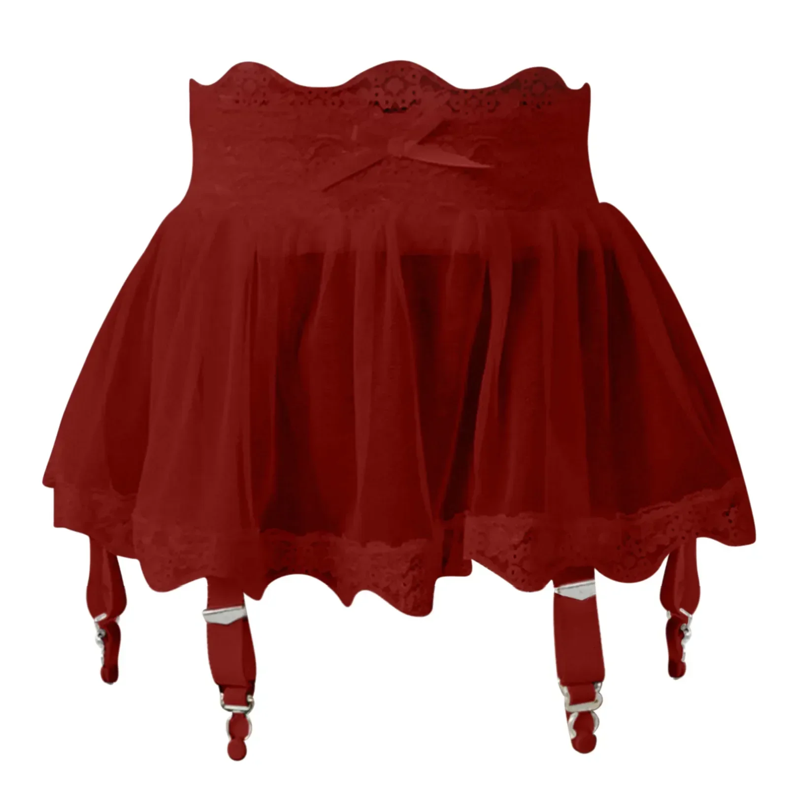 Garter Belt Set - Minissaia Feminina Sexy de Cintura Alta