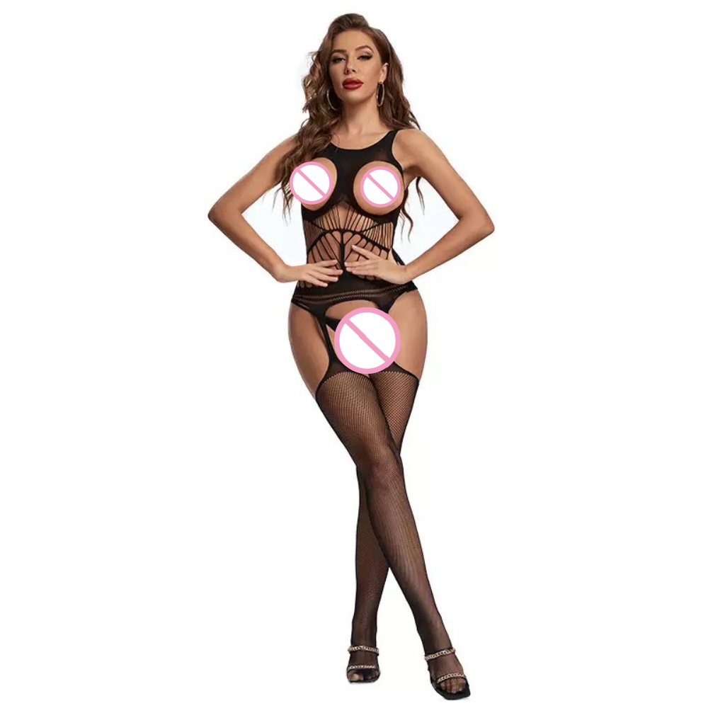 Bodystocking Fishnet - Bodysuits sem entrepernas, Bodystocking transparente, Traje