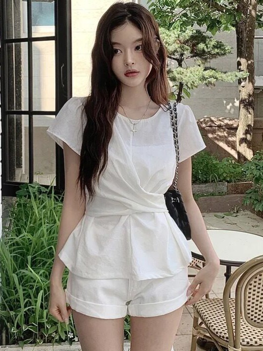 Corset Waist Cinch - Suéter Feminino Estilo Coreano Elegante e