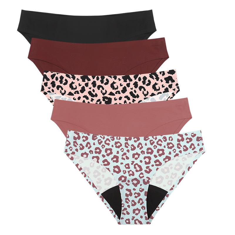 Period Panty Absorbent - Novo estilo leopardo feminino período menstrual