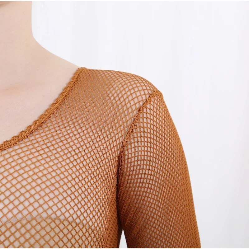 Bodystocking Fishnet - Dança latina macacões de corpo inteiro