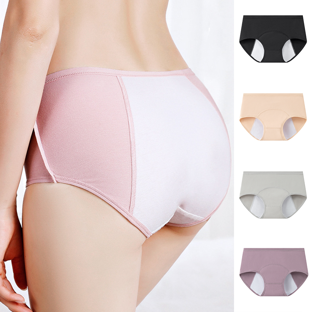 Seamless Underwear Women - Calcinha menstrual feminina de algodão, à