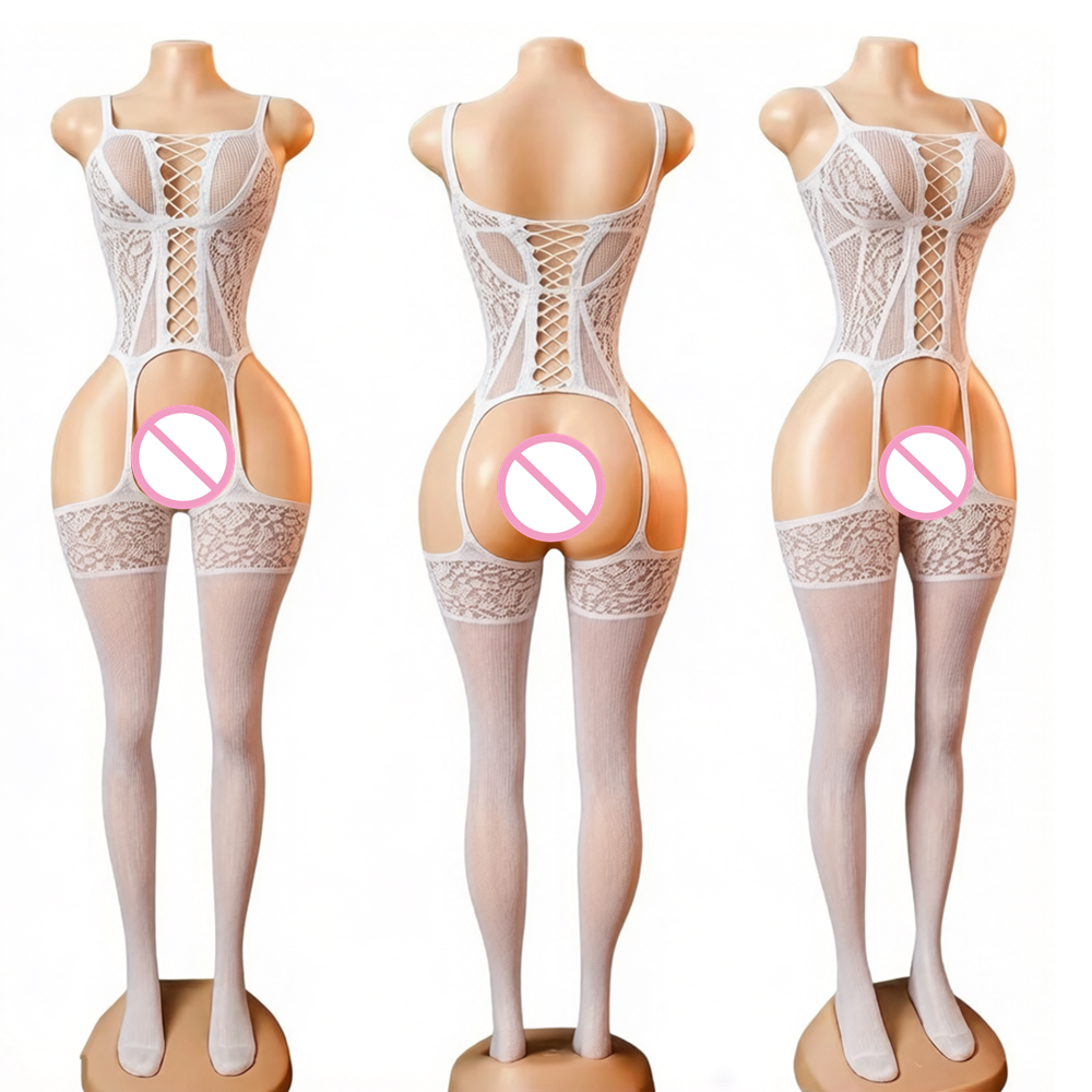 Bodystocking Fishnet - Novo Bodystocking com Abertura na Parte