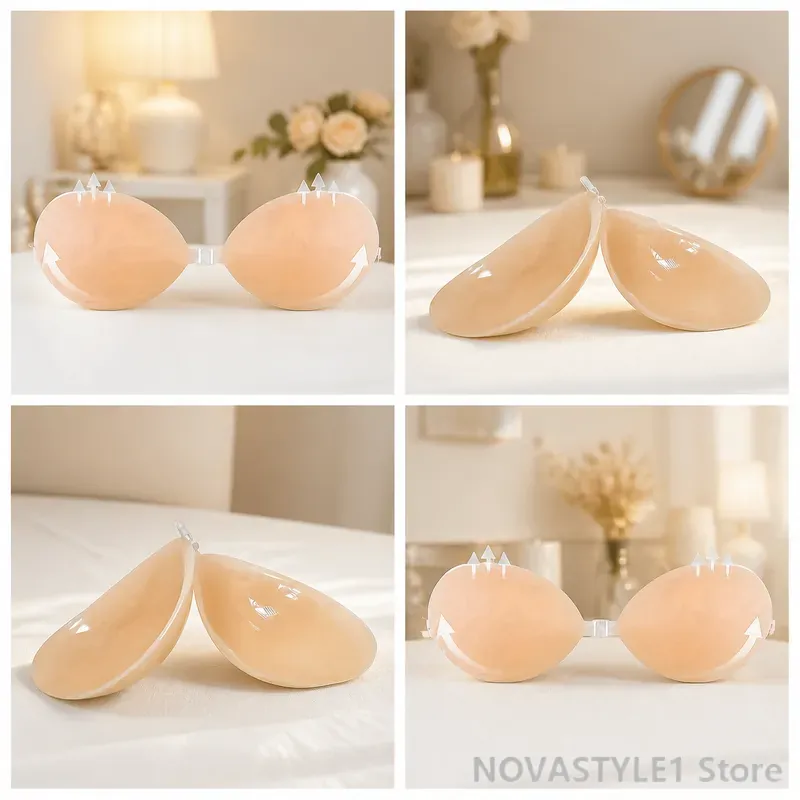 2 peças de almofadas de silico - Silicone Bra Adhesive avaliação e preço