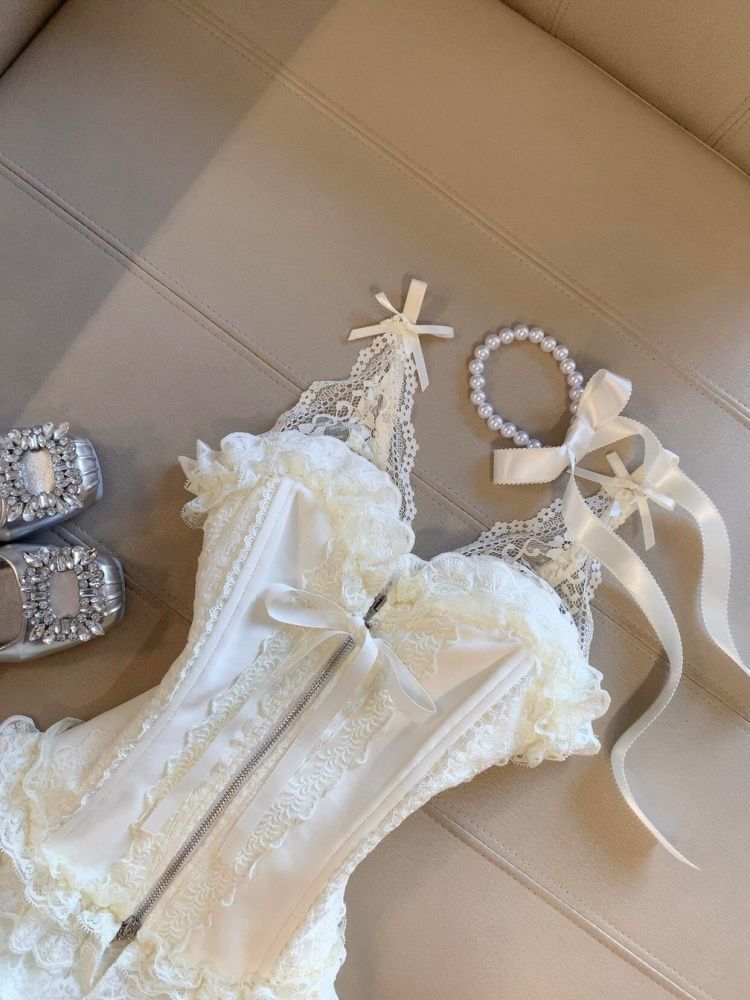 Conjunto de Top de Renda Cute  - Cami Top Lace avaliação e preço