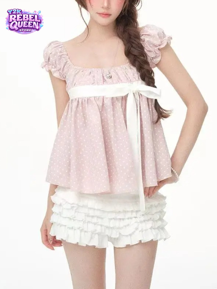 Conjunto Feminino Coreano Y2K  - Cami Top Lace avaliação e preço