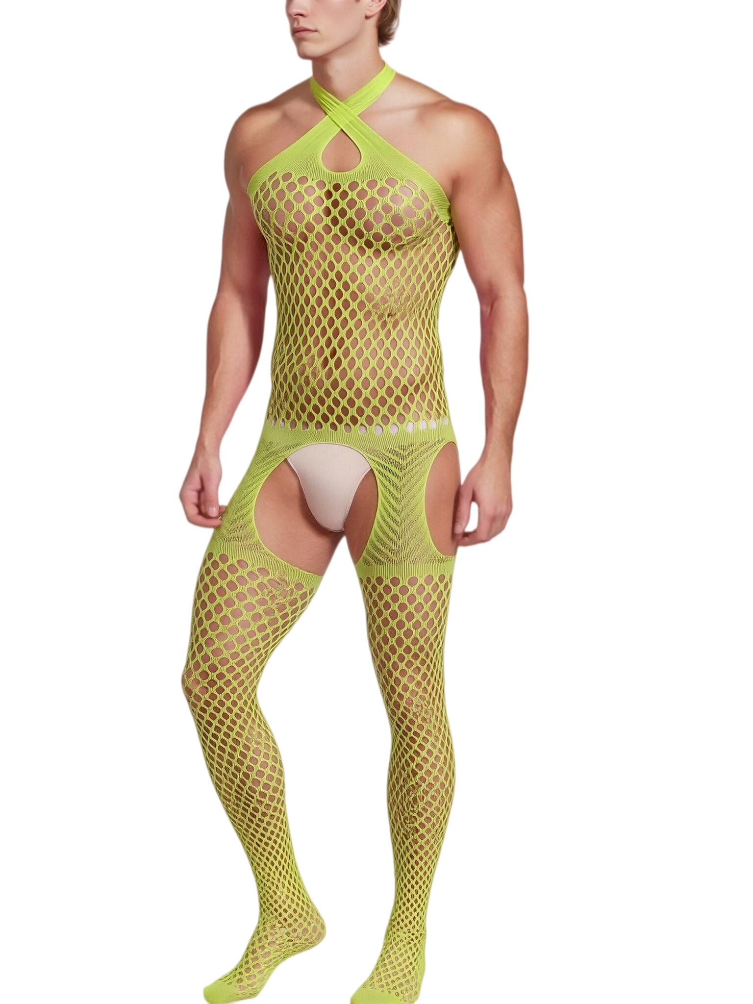 Pijama Masculino em Rede Trans - Bodystocking Fishnet avaliação e preço