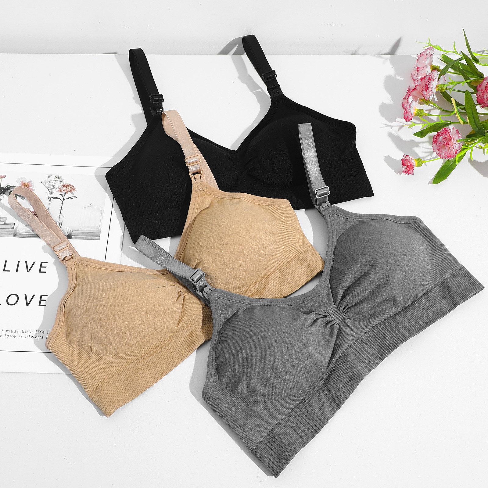 Conjunto de 3 Sutiãs de Amamen - Nursing Bra Sleep avaliação e preço