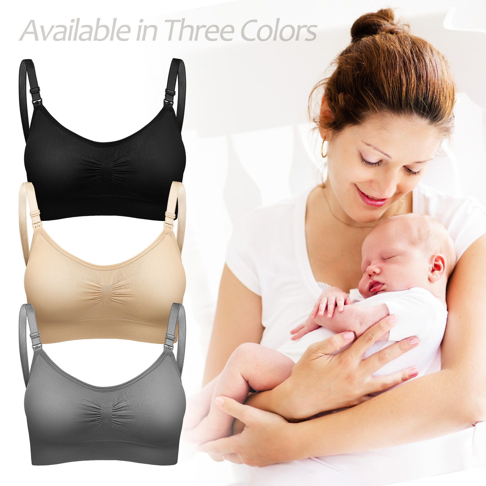 Conjunto de 3 Sutiãs de Amamen - Nursing Bra Sleep avaliação e preço
