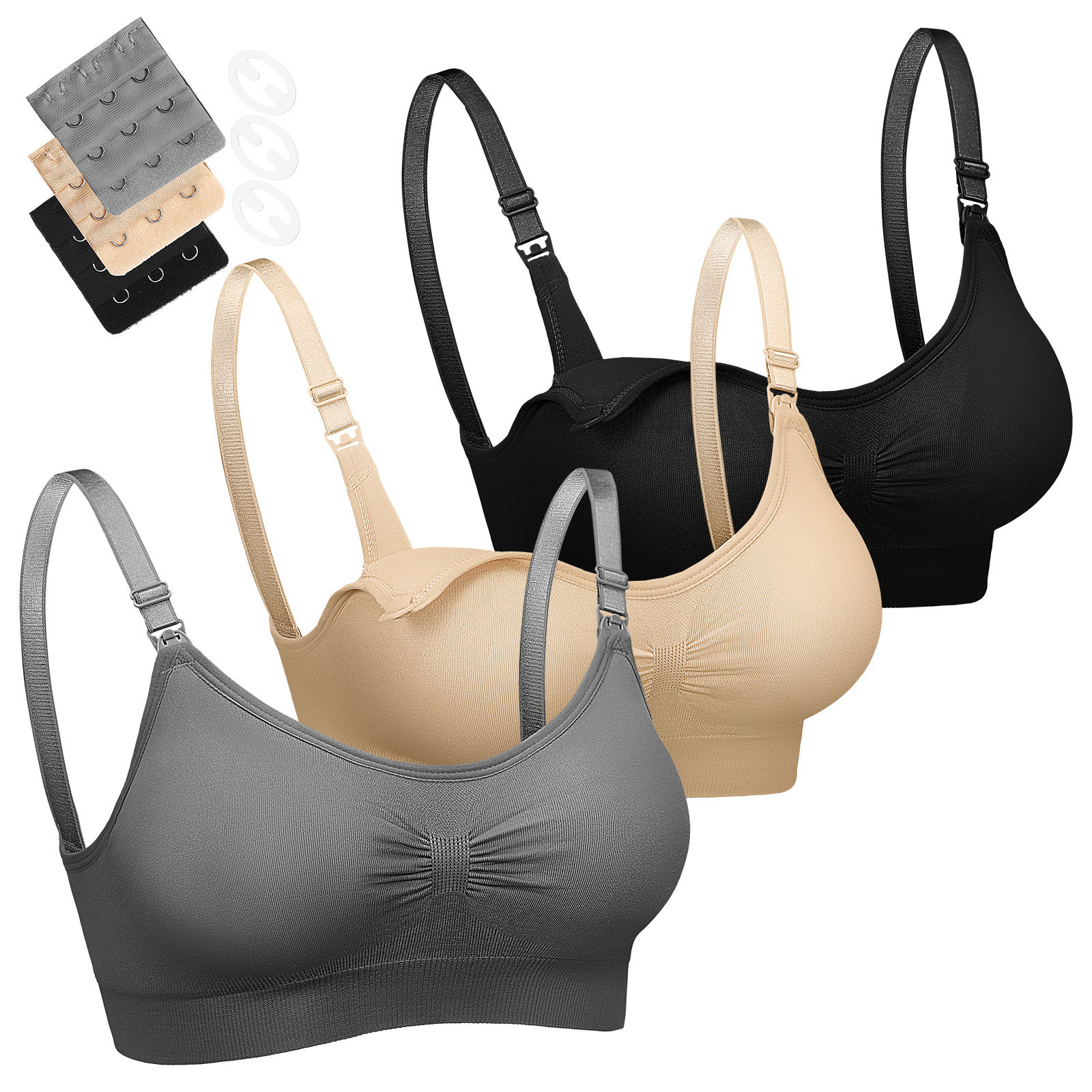 Conjunto de 3 Sutiãs de Amamen - Nursing Bra Sleep avaliação e preço
