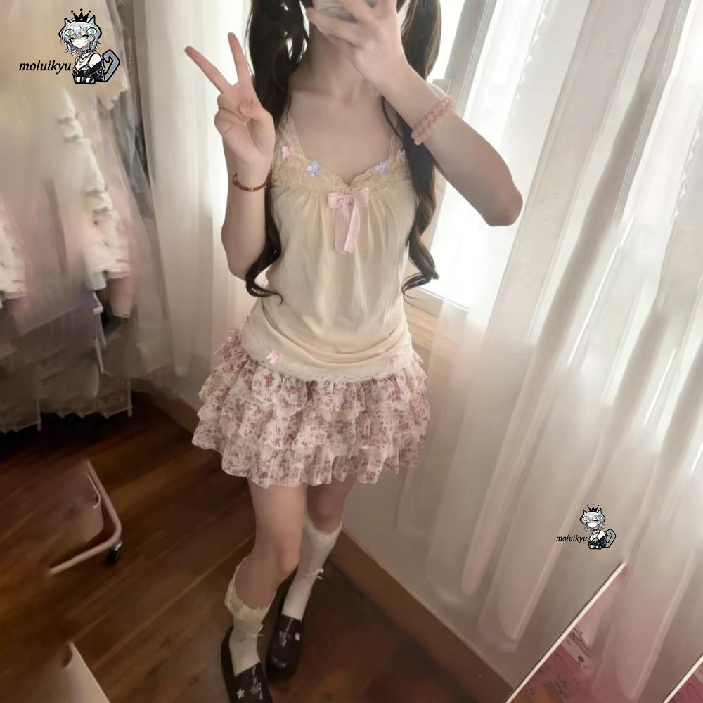 Conjunto Feminino Y2K 2 Peças: - Cami Top Lace avaliação e preço