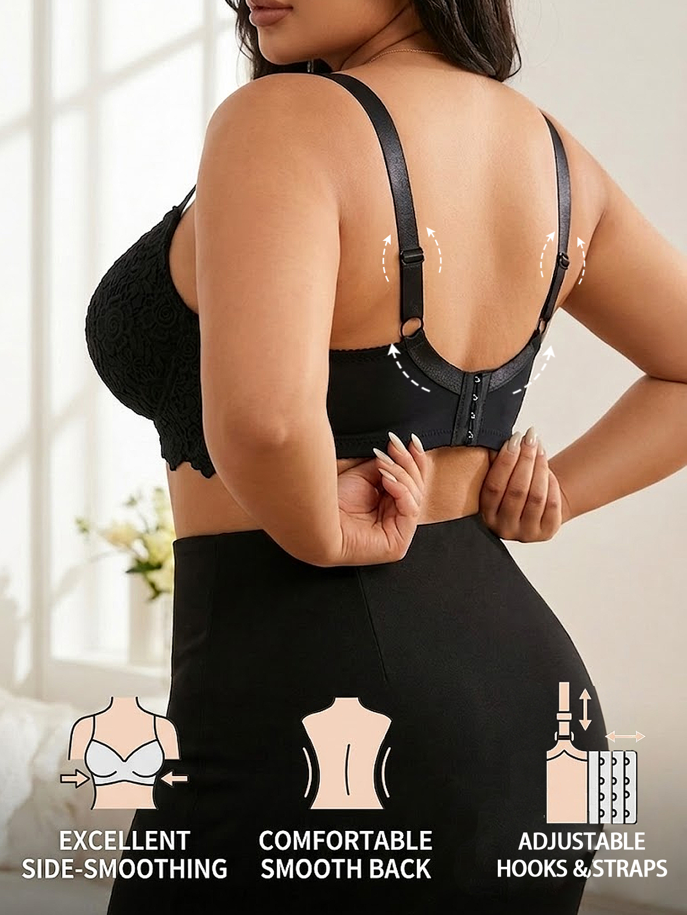 Sutiã Plus Size Floral com Boj - Push Up Bra Padded avaliação e preço