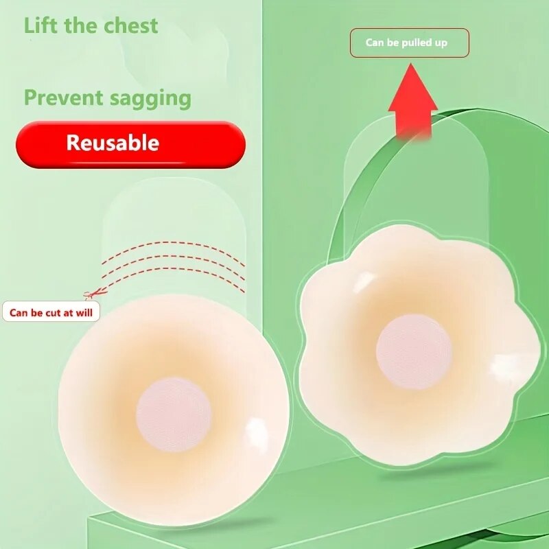 1 par de silicone capa de mami - Silicone Bra Adhesive avaliação e preço