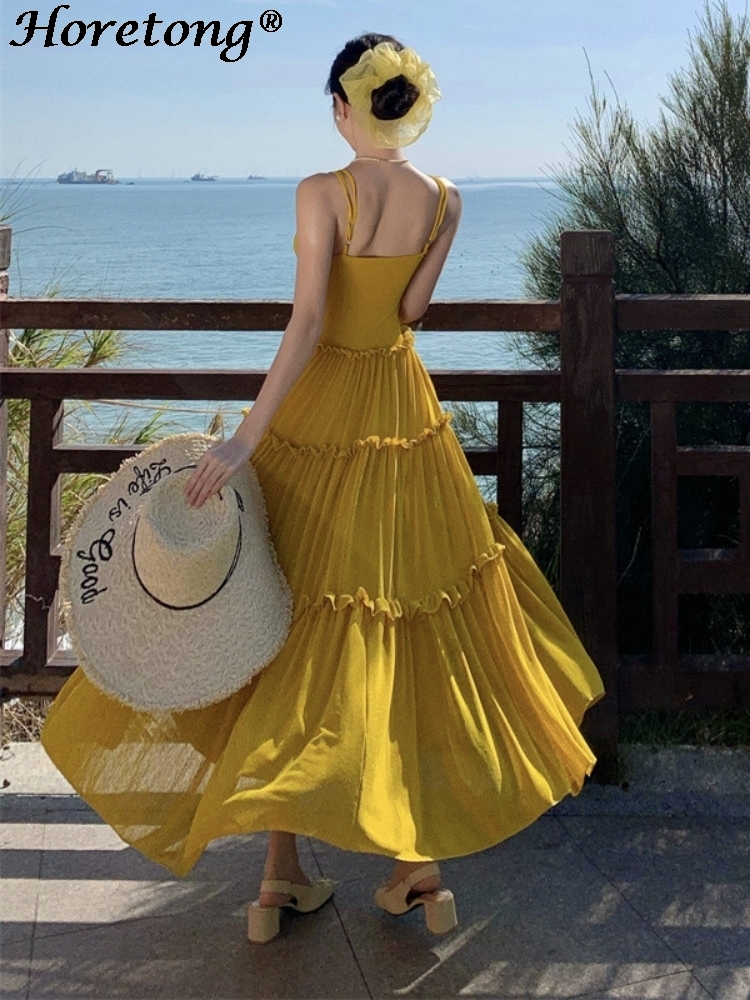 Vestido Longo Feminino de Verã - Corset Waist Cinch avaliação e preço