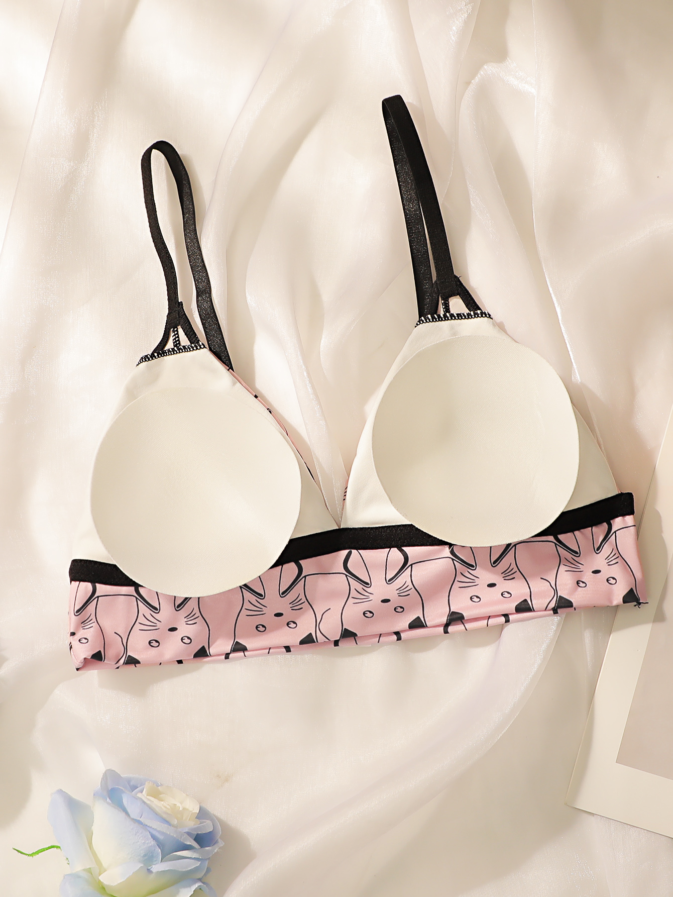 Sutiã Triangular com Estampa d - Bralette Wireless Soft avaliação e preço