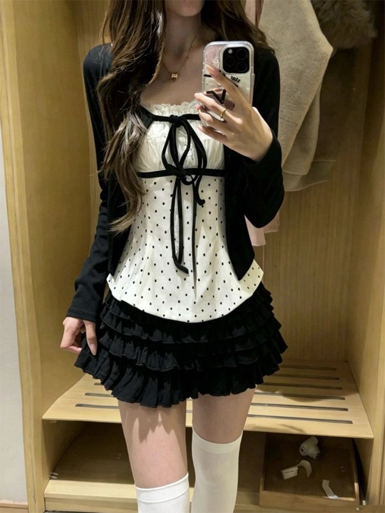 Conjunto de Moda Coreana com P - Cami Top Lace avaliação e preço