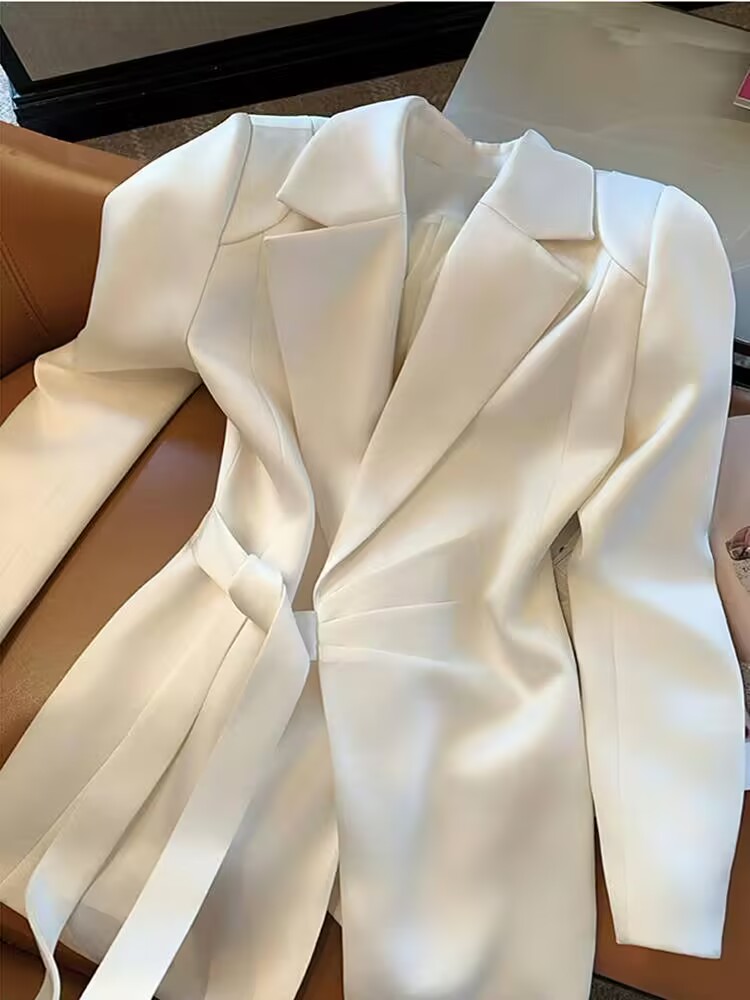 Blazer Feminino de Cor Sólida, - Corset Waist Cinch avaliação e preço