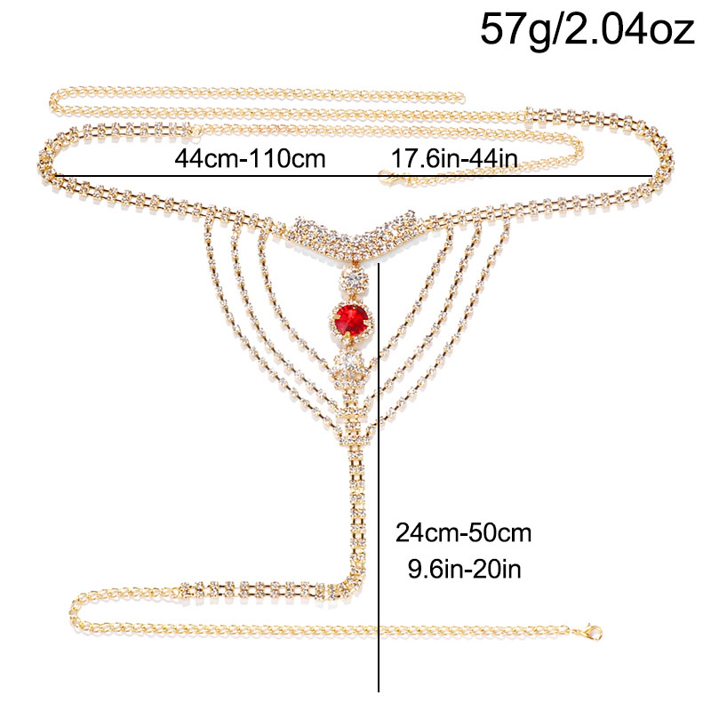 Corrente de Cintura de Strass  - Thong Bikini Women avaliação e preço