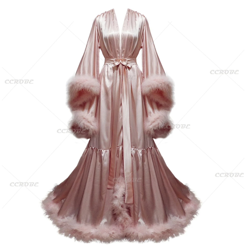 Roupão de penas para mulheres, - Robe Silk Women avaliação e preço