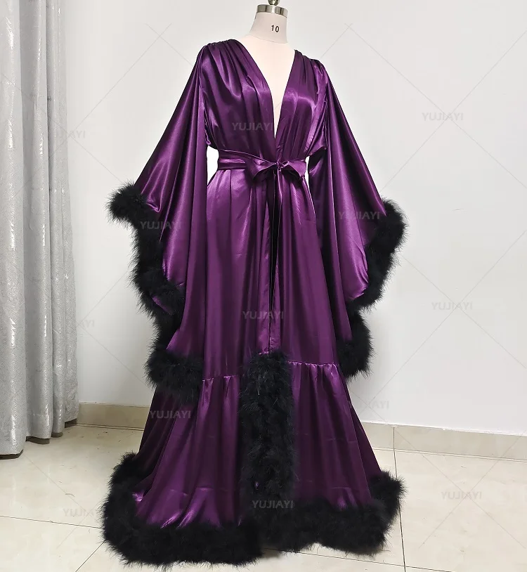 Roupão de penas para mulheres, - Robe Silk Women avaliação e preço