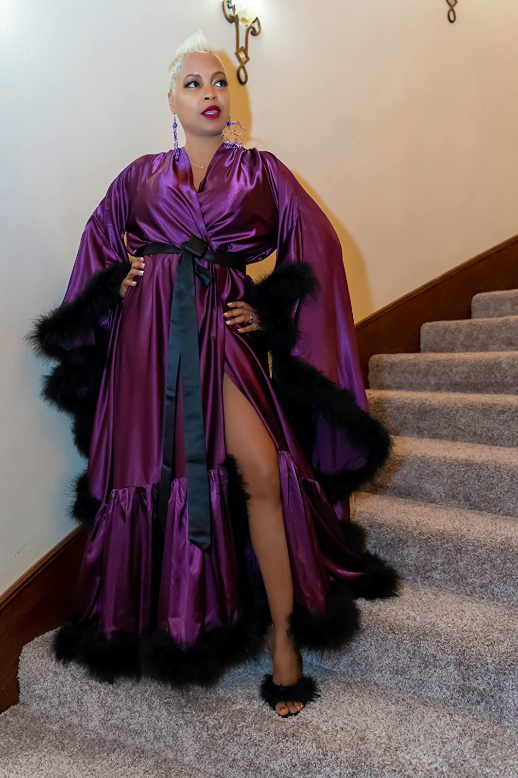 Roupão de penas para mulheres, - Robe Silk Women avaliação e preço