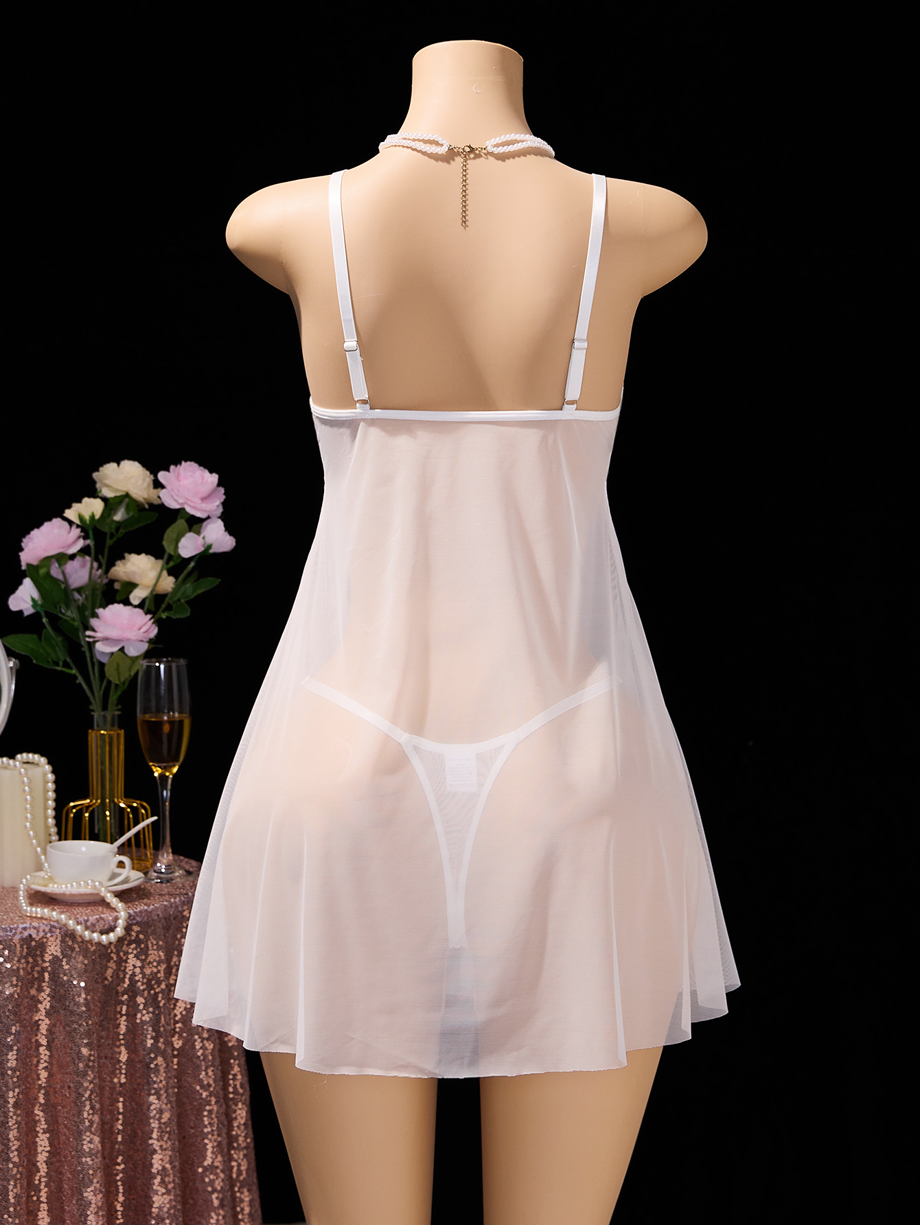 Vestido de Lingerie Babydoll B - Babydoll Chemise Night avaliação e preço