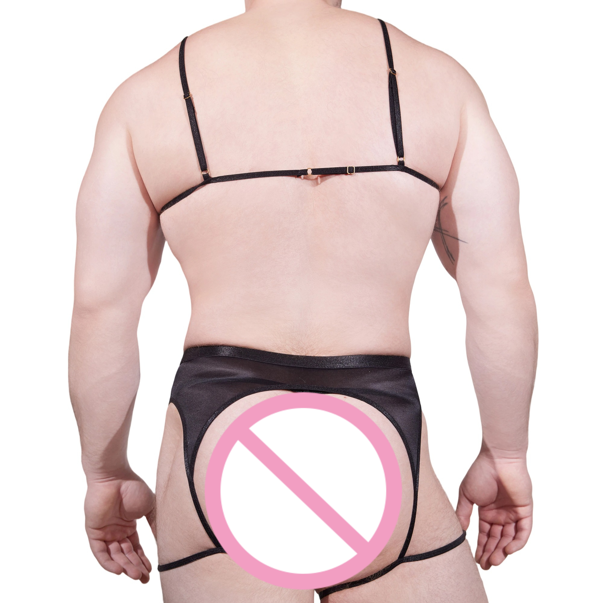 Conjunto de Lingerie Masculina - Garter Belt Set avaliação e preço