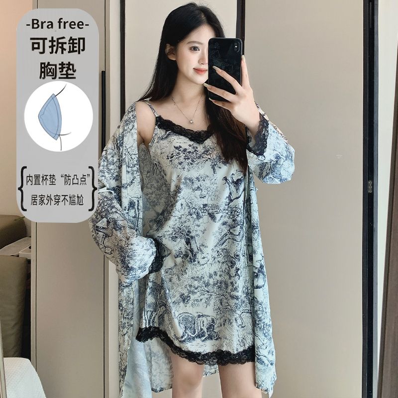 Conjunto de Lingerie Sexy de R - Robe Silk Women avaliação e preço