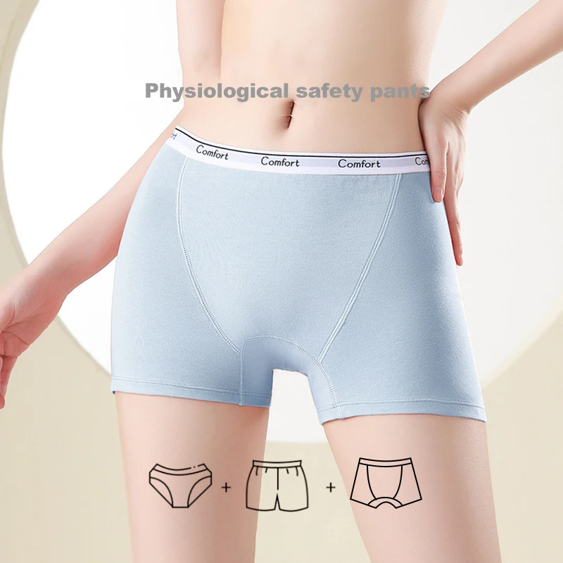 1 pçs algodão calcinha menstru - Boyshort Underwear avaliação e preço