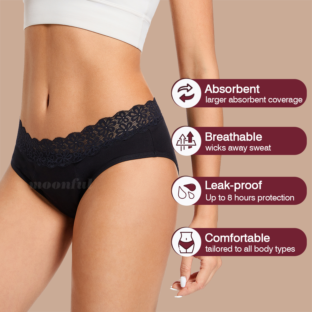 Ciclo Menstrual Absorvente Cue - Period Panty Absorbent avaliação e preço