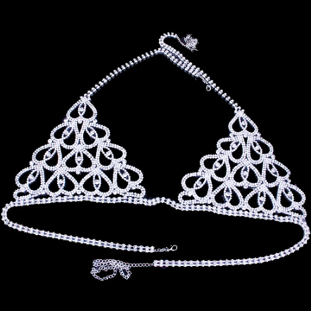 Moda strass coração sutiã tang - Thong Bikini Women avaliação e preço