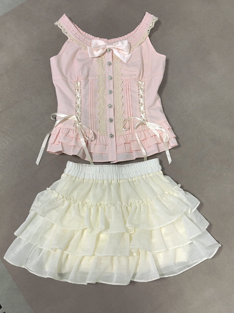 Conjunto de 2 Peças Kawaii Jap - Cami Top Lace avaliação e preço