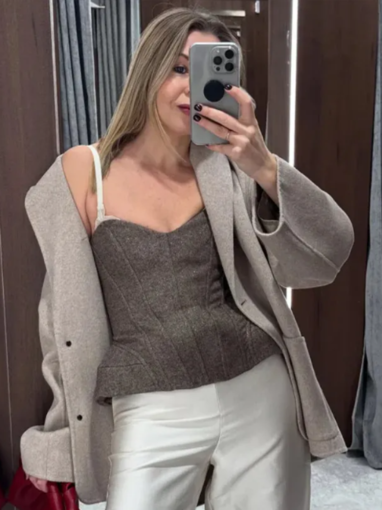 Top Feminino Vintage com Alça  - Corset Waist Cinch avaliação e preço