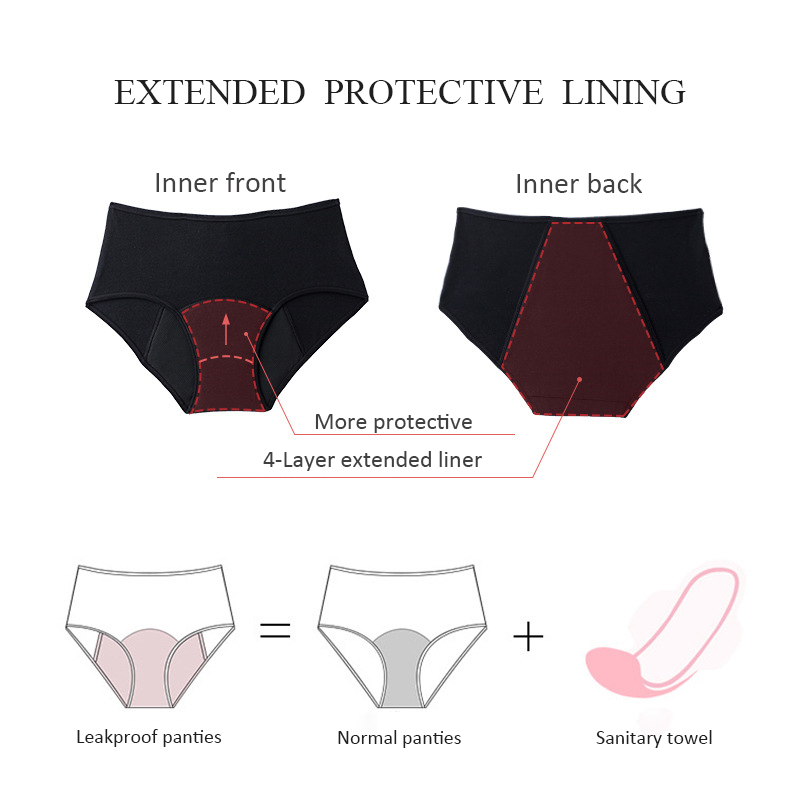 3 pçs calcinha menstrual de fl - Period Panty Absorbent avaliação e preço