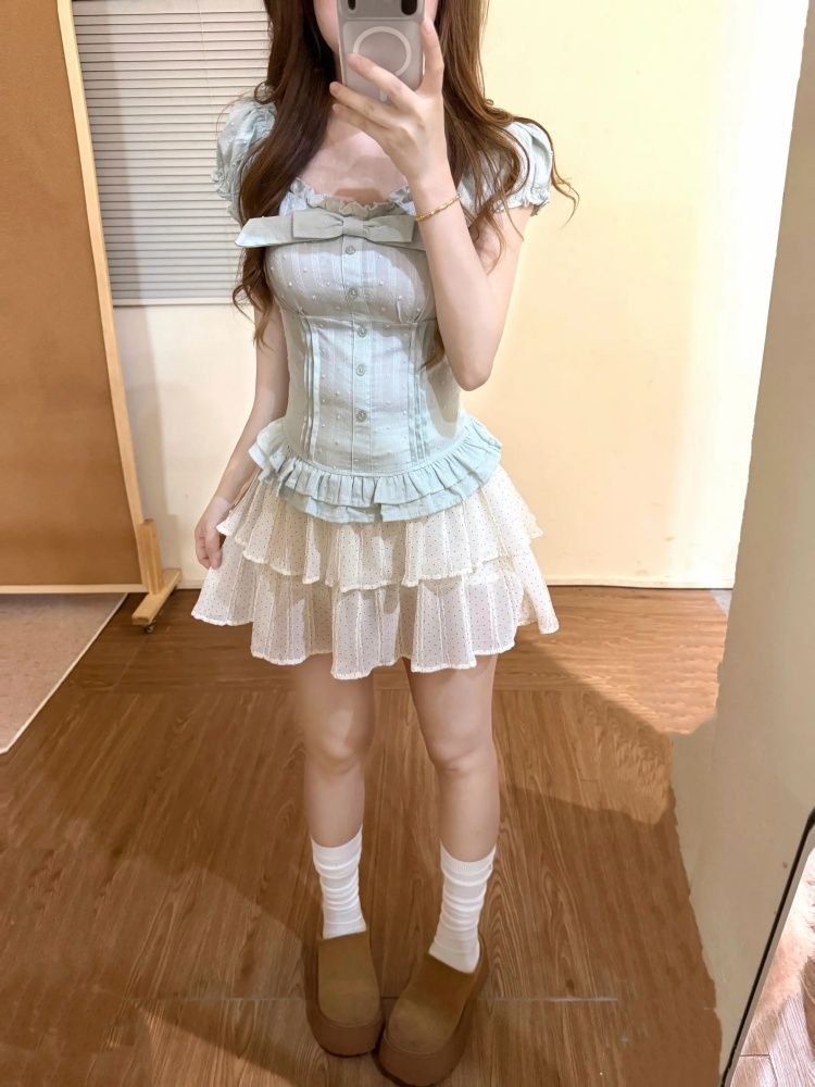 Conjunto de 2 Peças Harajuku J - Cami Top Lace avaliação e preço