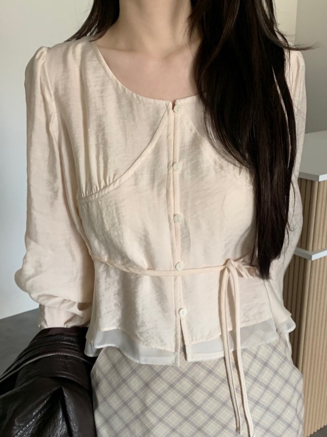 Camisa Feminina Elegante com M - Corset Waist Cinch avaliação e preço
