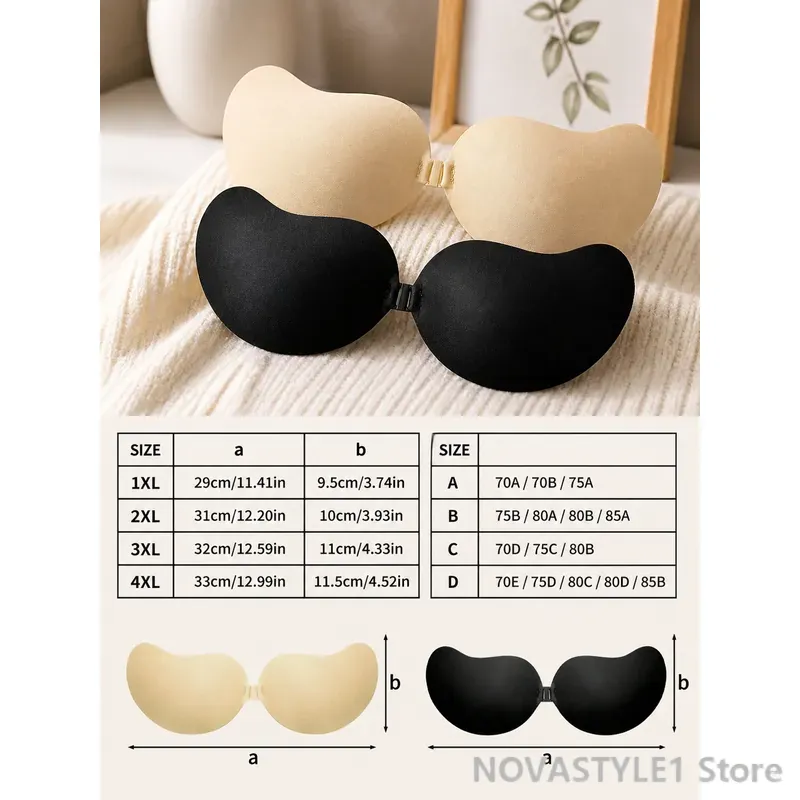 2 Pares de Sutiãs Invisíveis R - Strapless Bra Backless avaliação e preço